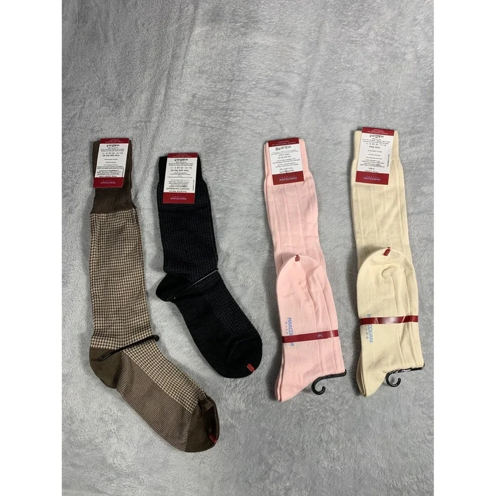 MARCOLIANI MILANO Pima Cotton Dress Socks Size 8-11 Lot Of 4 Mixed NWT